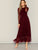 Fit and Flare Mesh Overlay Ruffle Hem Dress