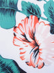50s Palm Tree And Floral Print Belted Dress