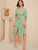 Knot Cuff Polka Dot Shirt Dress