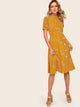 Polka Dot Zip Back Dress