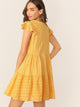 Eyelet Embroidered Tiered Ruffle Dress