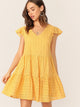Eyelet Embroidered Tiered Ruffle Dress