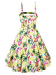 50s Tropical & Flamingo Print Cami Dress
