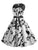 50s Lace Panel Floral Print Circle Dress