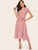  70s Self Tie Polka-dot Midi Dress