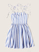 Self Tie Shoulder Fit & Flare Dress