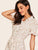 80s Frilled Trim Calico Print Dress