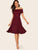 60s Off Shoulder Lace Insert Fit & Flare Dress