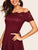 60s Off Shoulder Lace Insert Fit & Flare Dress