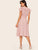 70s Ruffle Trim Belted Fit & Flare Dress