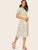 60s Bishop Sleeve Ditsy Floral Print Dress