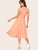  60s Petal Sleeve Belted Fit & Flare Dress