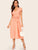  60s Petal Sleeve Belted Fit & Flare Dress
