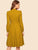 Keyhole Neck Covered Button Detail Dress