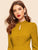 Keyhole Neck Covered Button Detail Dress