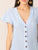 Single Breasted Ruffle Hem Striped Dress