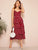 Polka Dot Layered Hem Cami Dress