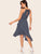 70s Polka Dot Asymmetrical Hem Dress
