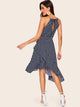 70s Polka Dot Asymmetrical Hem Dress