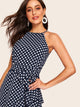70s Polka Dot Asymmetrical Hem Dress