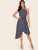 70s Polka Dot Asymmetrical Hem Dress