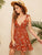 Knot Shoulder Backless Ruffle Hem Slip Dress