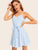 Striped Tie Waist Cami Dress