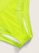 Neon Green Bardot Fishnet Short Sleeve Bikini 4pack