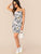 Allover Figure Print Bodycon Cami Dress