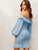 Foldover Front Lantern Sleeve Shirred Dress Without Belt