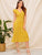 Ruffle Trim Button Front Split Dress
