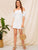Off Shoulder Ruffle Hem Bodycon Smocked Dress