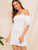 Off Shoulder Ruffle Hem Bodycon Smocked Dress