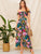 Off The Shoulder Floral Print Cut Out Dress