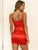 Strappy Neck Bodycon Satin Dress