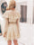 Simplee Plunging Neck Lantern Sleeve Ruffle Dress