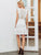 Keyhole Back Flounce Trim Schiffy Dress