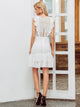 Keyhole Back Flounce Trim Schiffy Dress