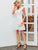 Keyhole Back Flounce Trim Schiffy Dress