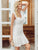 Keyhole Back Flounce Trim Schiffy Dress