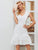 Keyhole Back Flounce Trim Schiffy Dress