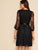 40s Lace Overlay Belted Dress