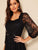 40s Lace Overlay Belted Dress