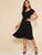 Flutter Sleeve Sweetheart Neck Fit &  Flare Dress