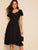 Flutter Sleeve Sweetheart Neck Fit & Flare Dress