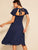 Heart Print Flutter Sleeve Tie Back Dress