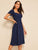 Heart Print Flutter Sleeve Tie Back Dress