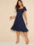 Heart Print Flutter Sleeve Tie Back Dress