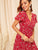 Half Button Front Flutter Sleeve Ditsy Floral Dress