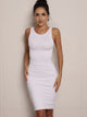 Lace-up Cut Out Back Ruched Tank Dress